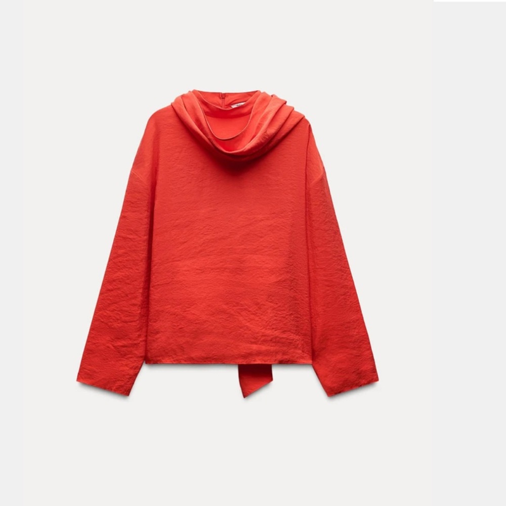 Zara scarf blouse ZW collection 7563/241